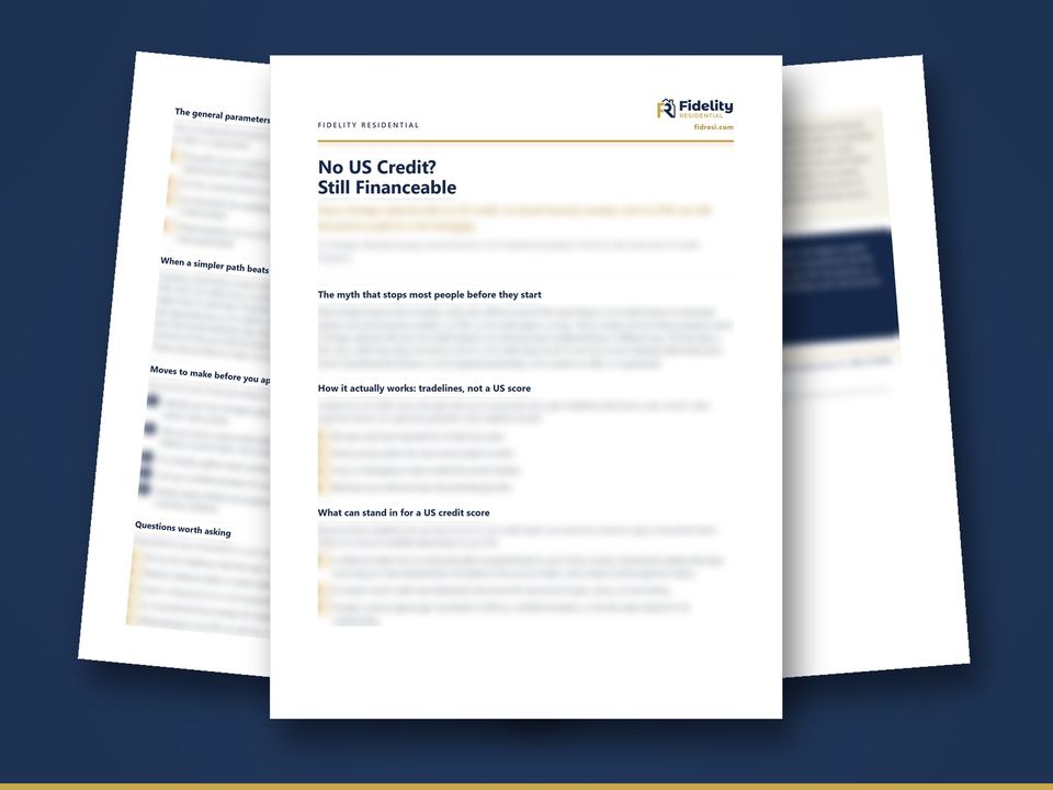 Cover of the guide No US Credit? Still Financeable