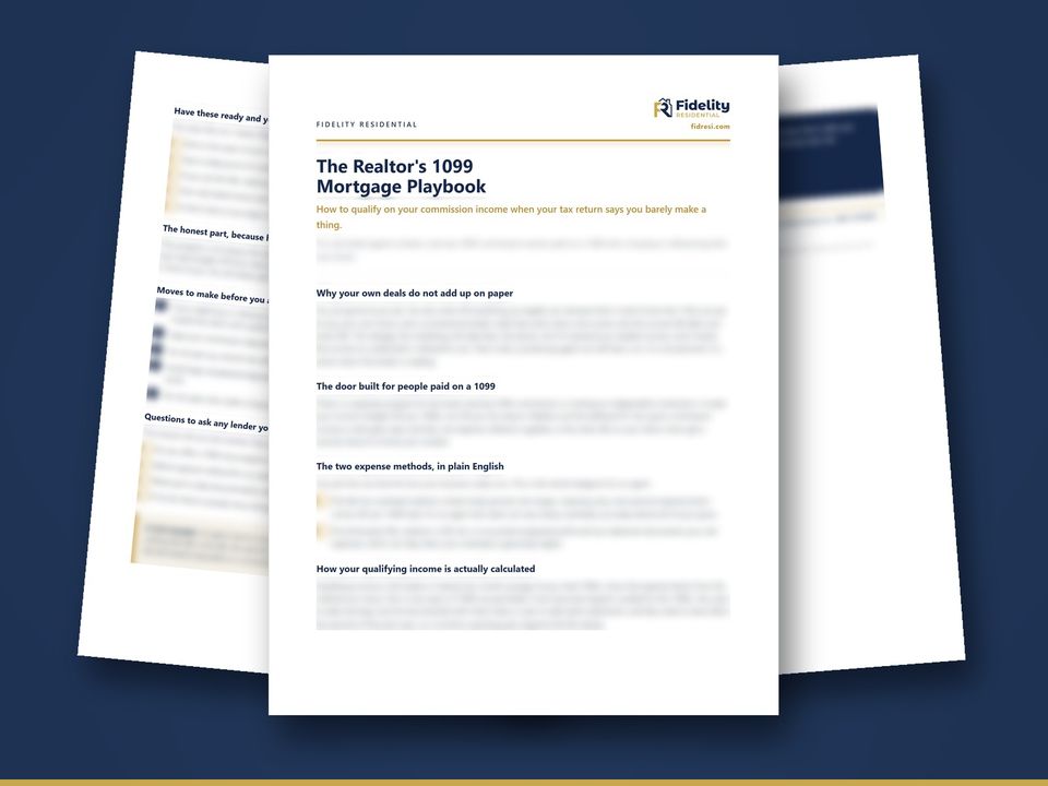 Cover of the guide The Realtor’s 1099 Mortgage Playbook