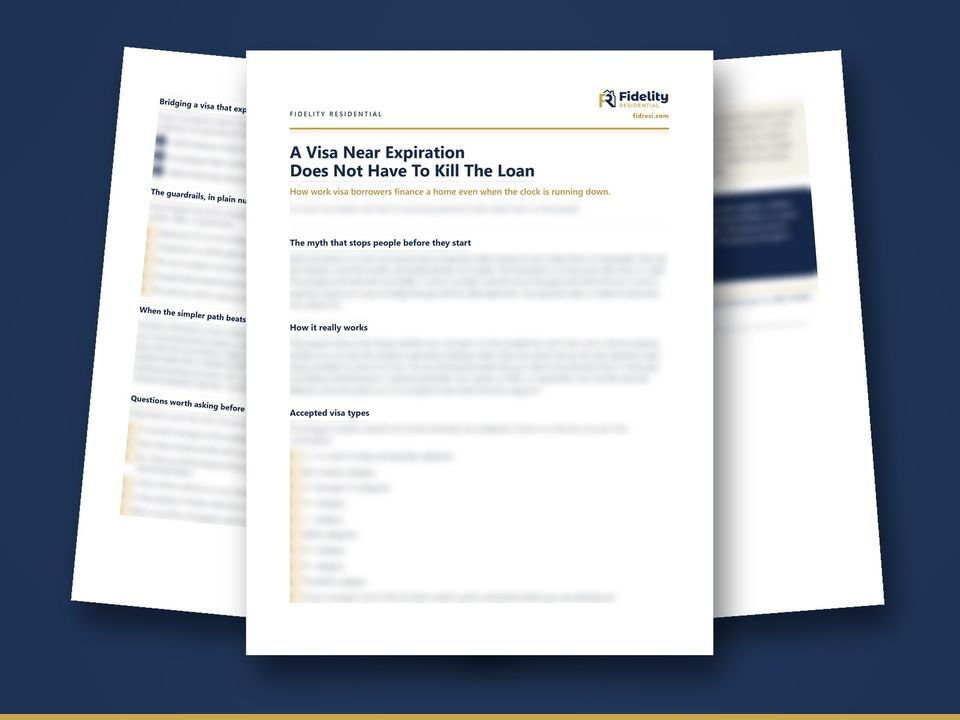 Cover of the guide A Visa Near Expiration Does Not Have To Kill The Loan